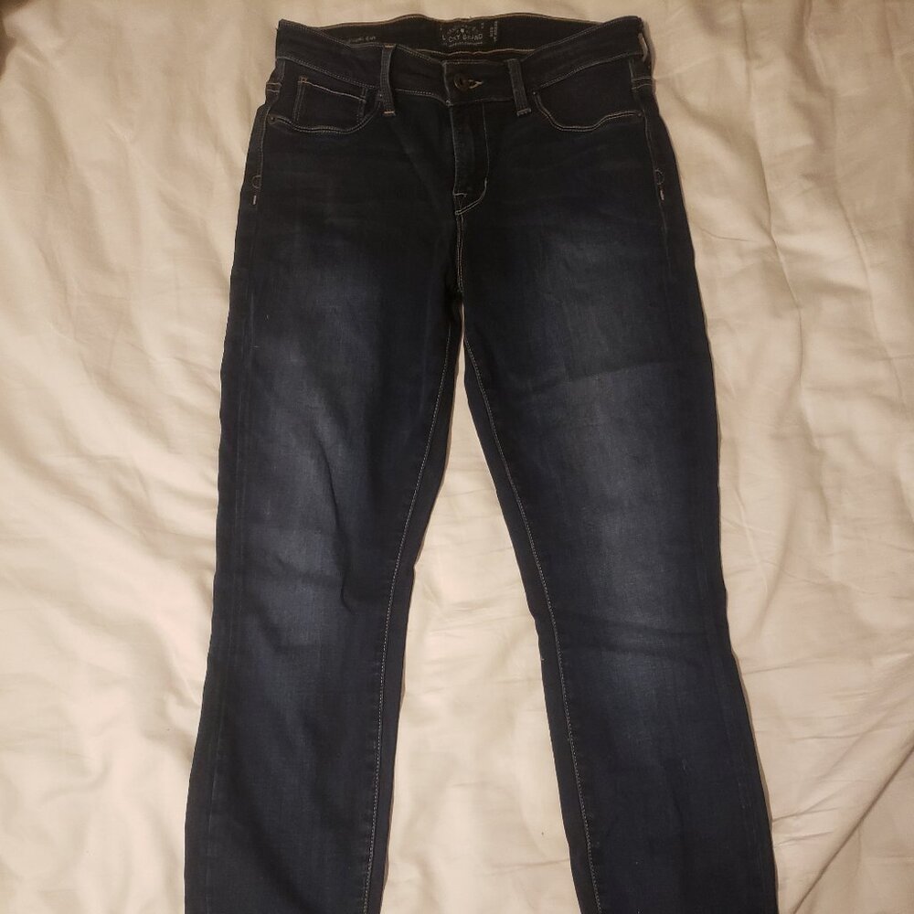 LuckyBrand dark wash navy blue jeans